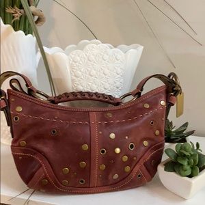 Coach Oxblood Demi bag with gold rivets